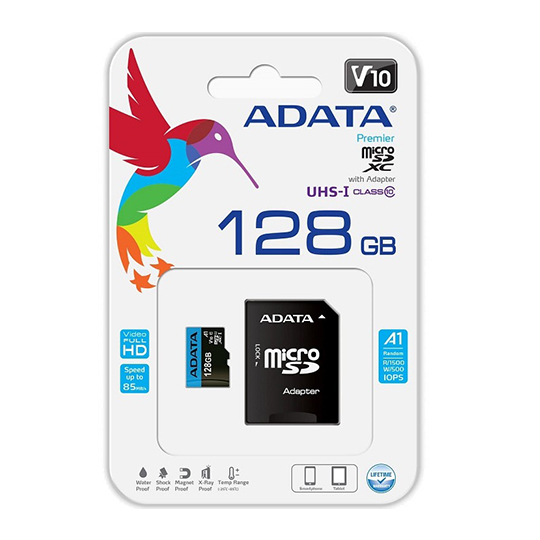Memoria Premier, 128Gb Microsdxc Clase 10, Con Adaptador
