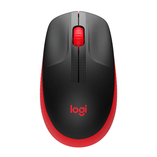Mouse Logitech M190 Inalámbrico Ambidiestro, Rojo