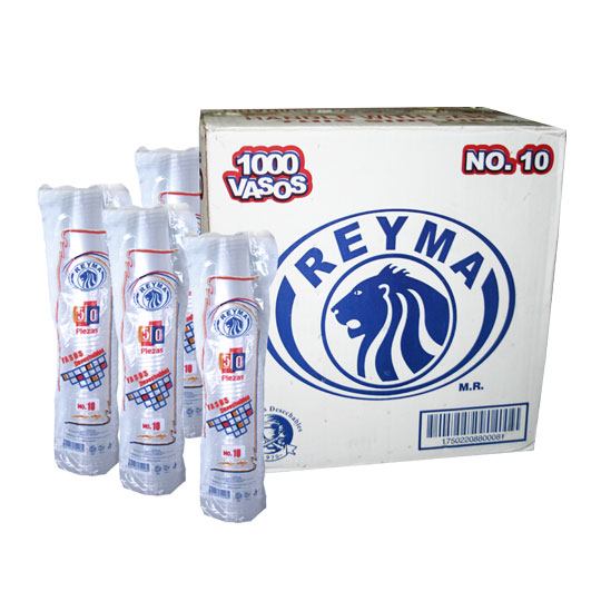 Vaso Plástico Reyma No. 10 Caja Con 1000