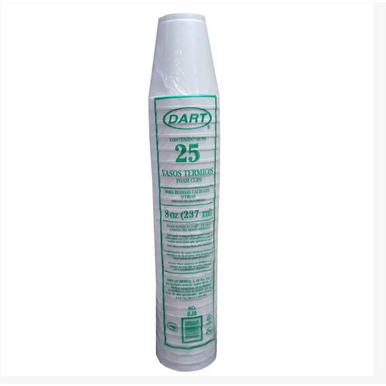 Vaso Termico Dart #8 Paquete Con 25 Piezas