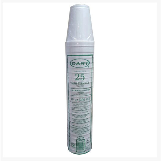 [ABR-VATE-DAR10] Vaso Termico Dart #10 Paquete Con 25 Pie