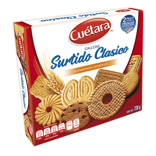 Galletas CuÃ©tara Surtido ClÃ¡sico 720 Gr