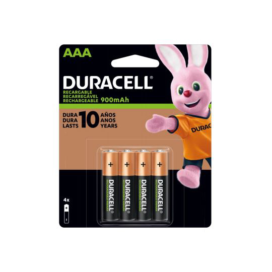 Pila Recargable Duracell Aaa BlÃ­ster Con 4 Piezas