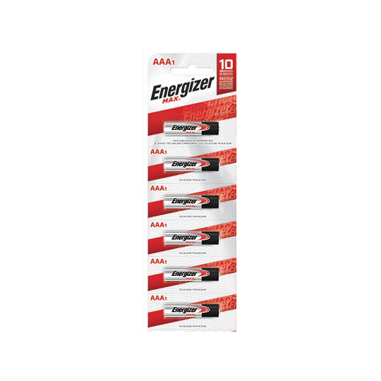 Pila Alcalina Energizer Aaa BlÃ­ster Con 6 Piezas