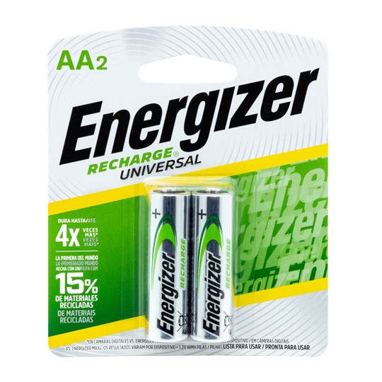 Pila Recargable Energizer Aa Blíster Con 2 Piezas