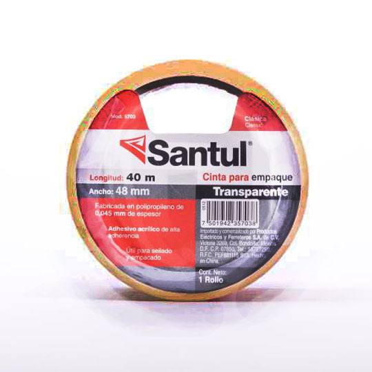 Cinta Adhesiva Santul Transparente 40 M