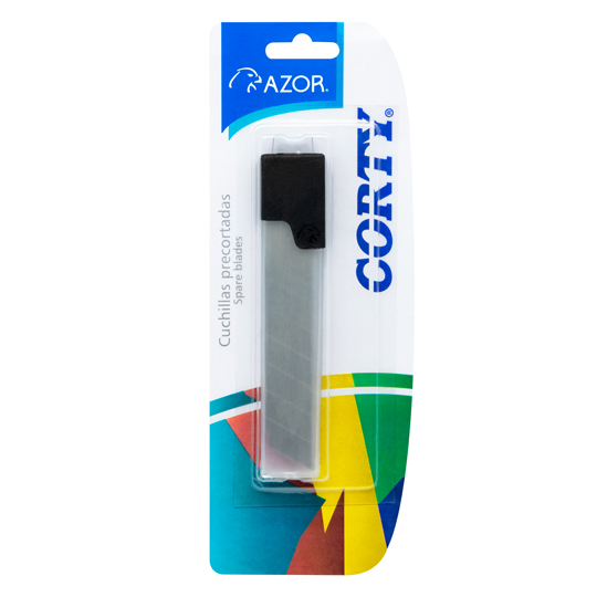 Navaja Corty 450N Grande 18 Mm Blíster Con 10 Navajas