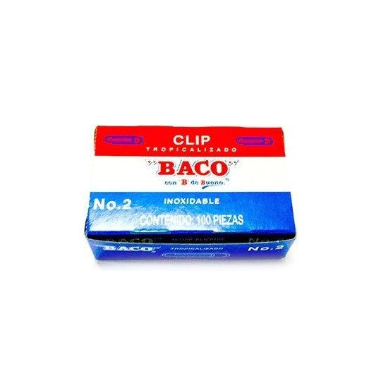 Clip Baco Tropicalizado No.2 , 1 Caja Con 100 Clips
