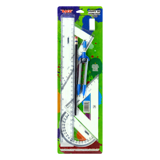 Juego De Geometría Baco Modelo E5050 5 Piezas