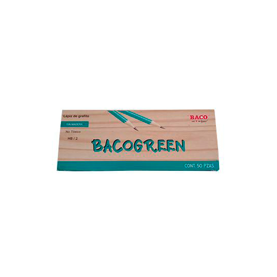 Lápiz Bacogreen Hb No.2, Coletivo 50 Piezas