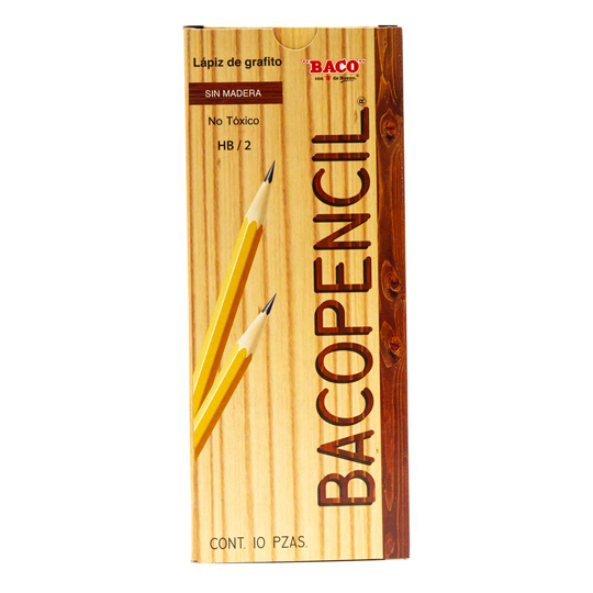 LÃ¡piz Bacopencil Hb No.2, Caja Con 10 LÃ¡pices