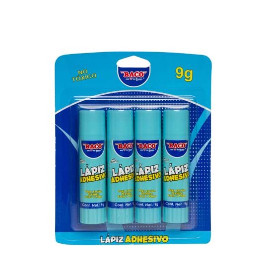 Lapiz Adhesivo Baco 9G Blister 4 Piezas
