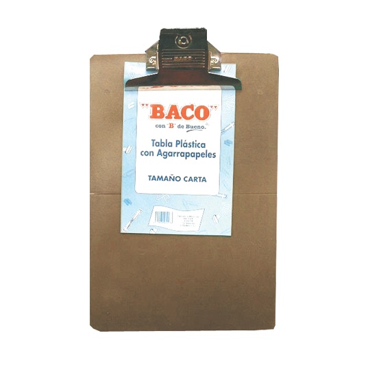 Tabla Fibracel Carta Baco Con Broche Metálico, Tamaño Carta