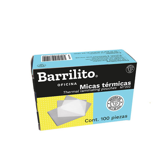 Micas Térmicas Barrilito Credencial , 100Piezas, 8 Milésimas