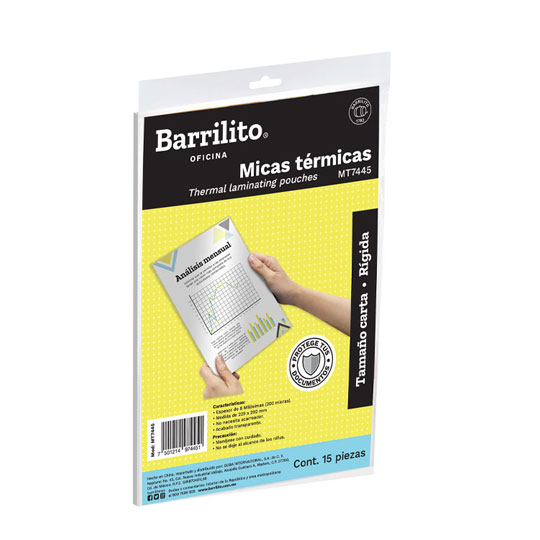 Mica Termica Barrilito Tamaño Carta  8 M