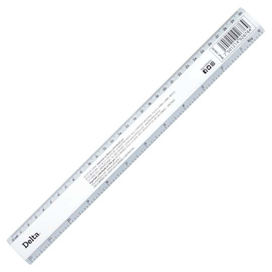 Regla Metálica Delta 30 Cm Barrilito De Alumino