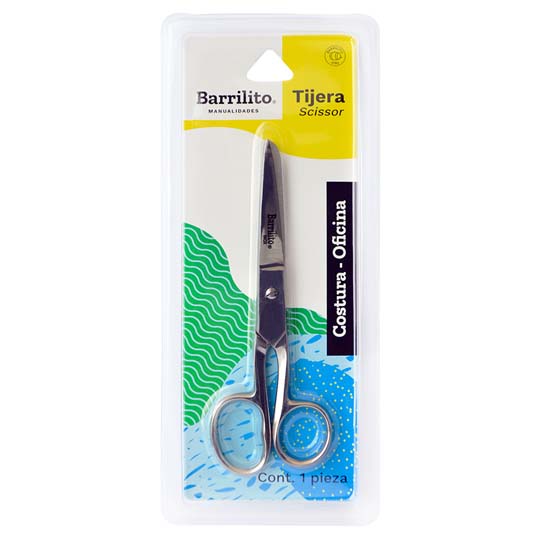 Tijera Oficina/Costura Barrilito 15.2 Cm, Uso Escolar, Oficina Y Manualidades