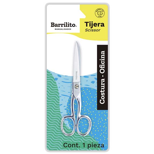 Tijera Oficina/Costura Barrilito 12.7 Cm, Uso Escolar, Oficina Y Manualidades 