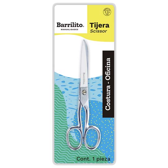 Tijera Oficina/Costura Barrilito 15.2 Cm, Uso Escolar, Oficina Y Manualidades