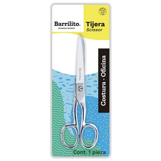 Tijera Oficina/Costura Barrilito 17.7 Cm, Uso Escolar, Oficina Y Manualidades