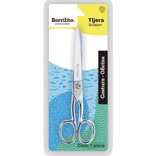 Tijera Oficina/Costura Barrilito 20.3 Cm,  Uso Escolar, Oficina Y Manualidades