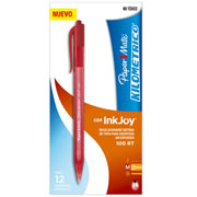 Boligrafo RT kilometrico punto mediano rojo caja con 12 piezas 