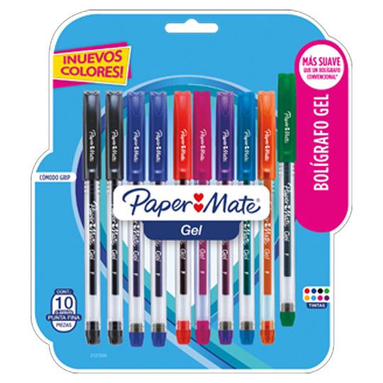 Paper Mate BolÃ­grafo Gel EconÃ³mico Paquete Con 10 Piezas