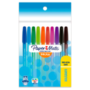 Bolífrafo Paper Mate Fashion Punto Mediano, Bolsa Con 10 Piezas