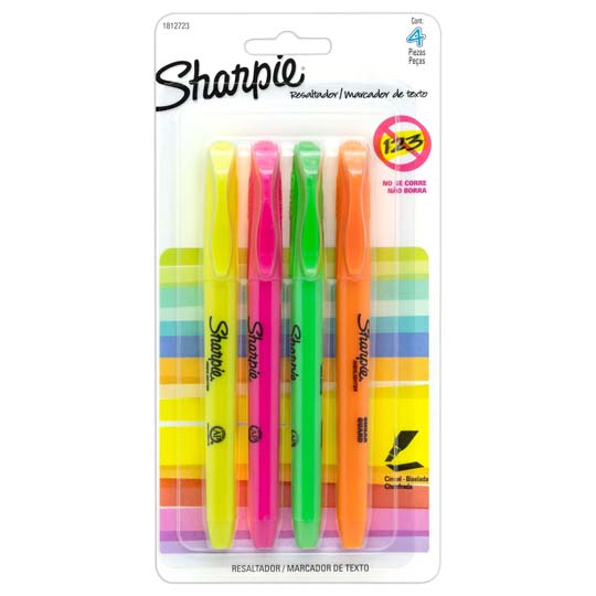Resaltadores Sharpie Accent Pocket BlÃ­ster Con 4 Piezas