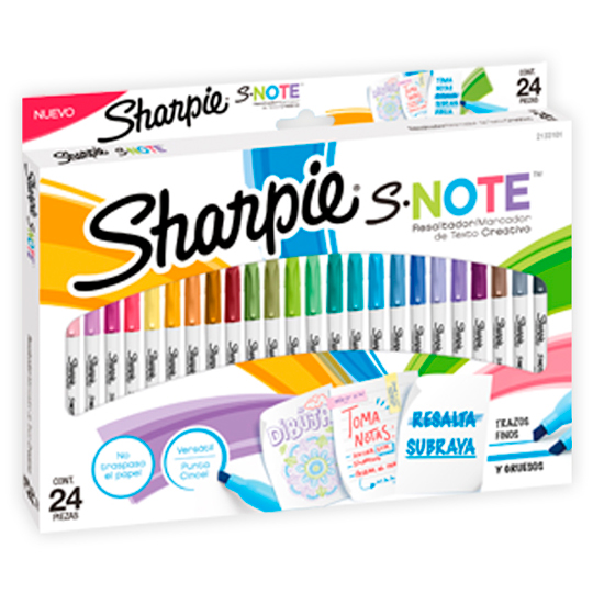 Sharpie Snote Paqueta Con 24 Resaltadore