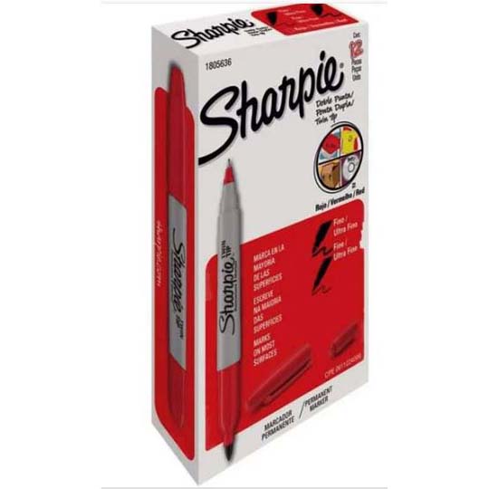Marcador Doble Punta Sharpie Rojo Caja C