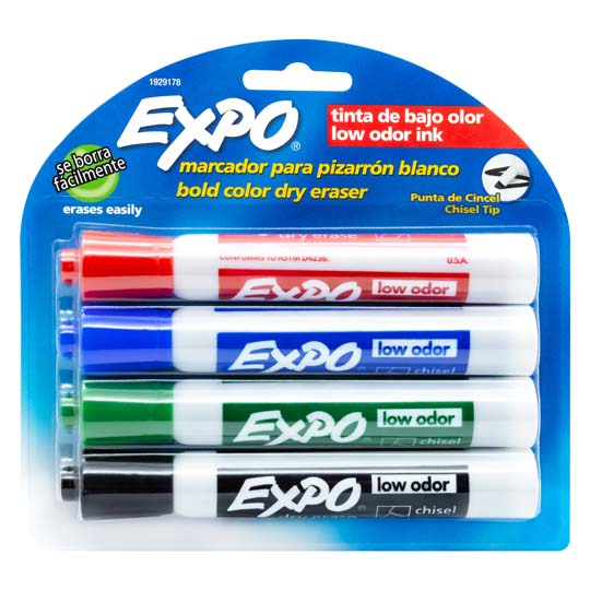Marcador Para Pizarron Expo Estuche Con 4 Colores Surtidos 