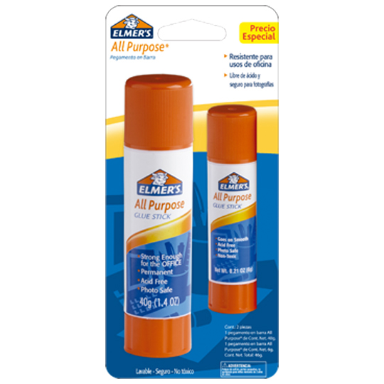 Lápiz Adhesivo Elmers 40 Gr + 1 Barra De 6Grs