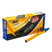 Boligrafo bic cristal azul punto fino 0.8mm caja con 12 piezas 
