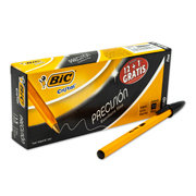Boligrafo bic cristal negro punto fino 0.8mm caja con 12 piezas