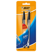 Boligrafo bic punto mediano negro 2pz Boligrafo punto mediano 1.0 mm 2 piezas