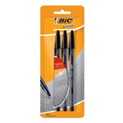 Boligrafo Bic Cristal Ultra Fino Negr Punto Ultra Fino 0.7 Mm, 3 Pzas 