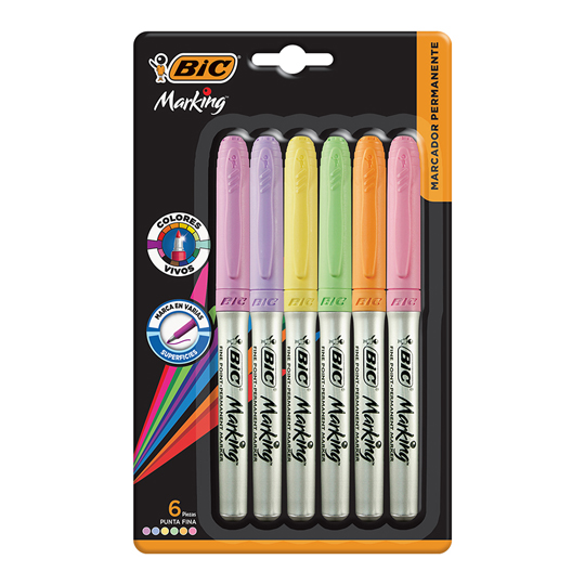 Marcador Bic Permanente Intensity Marking 6 Piezas