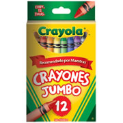 Crayones Crayola Jumbo 10.16 X 1.12Cm, 12 Piezas