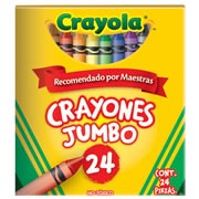 Crayones Crayola Jumbo 10.16 X 1.12Cm, 24 piezas