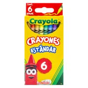 Crayones Crayola EstÃ¡ndar 9.21Cmx.7.9Cm, 6 Piezas
