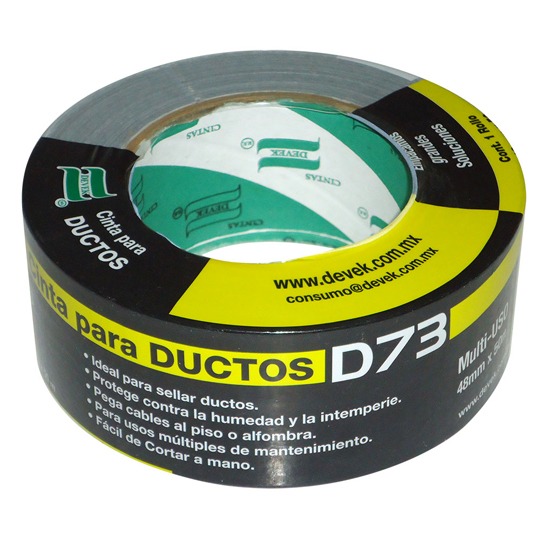Cinta Ducto Devek 48Mm X 50Mts. Mod. D73 Color Plata