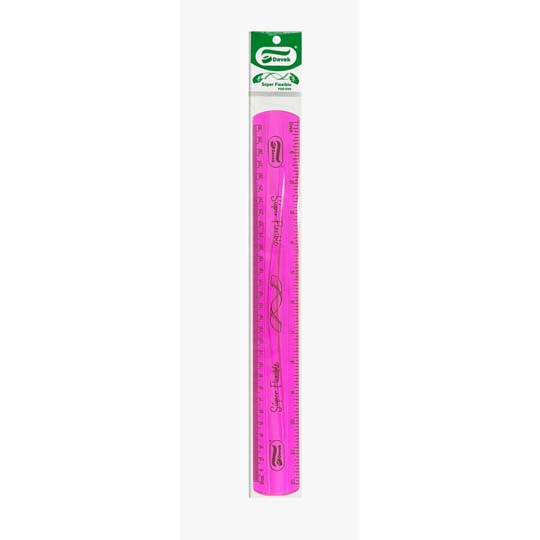Regla Super Flxible Devek, 30 Cm. Rosa