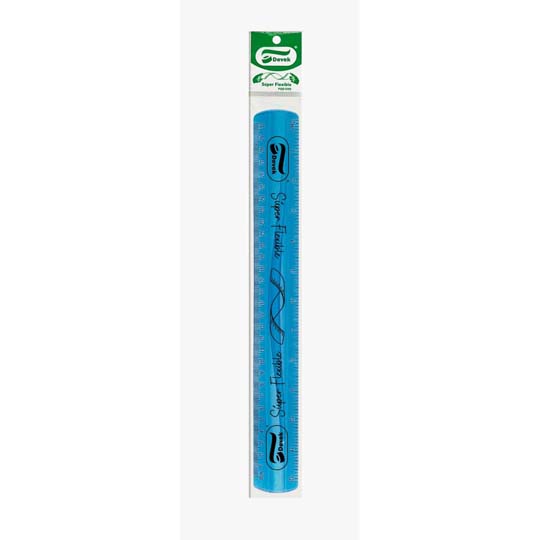 Regla Super Flxible Devek, 30 Cm. Azul