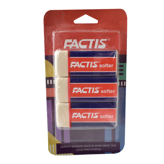 Goma Factis S20 Con Faja De Cartón Blíster 3 Piezas