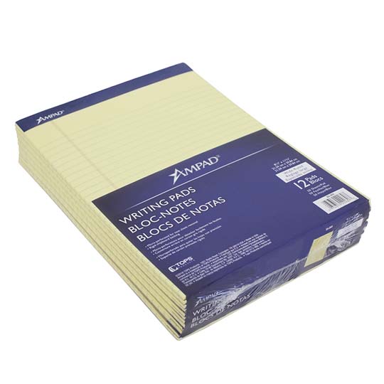 Block De Hojas Ampad Carta Color Amarill