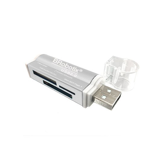 Lector Usb Brobotix V2.0 Todo En Uno Metálico Plata