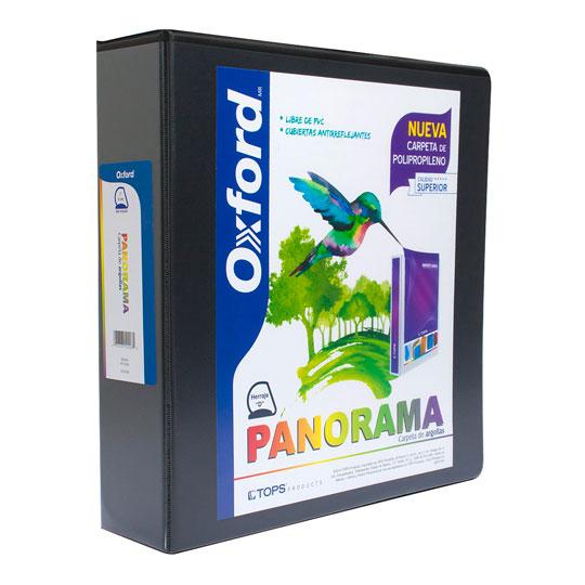 Carpeta PanorÃ¡mica Oxford Carta Negra De 2" Herraje "D"