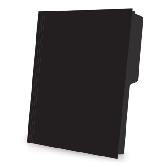 Folder De Color Pendaflex Carta Color Negro Ceja 1/2 Caja Con 25 Pzas