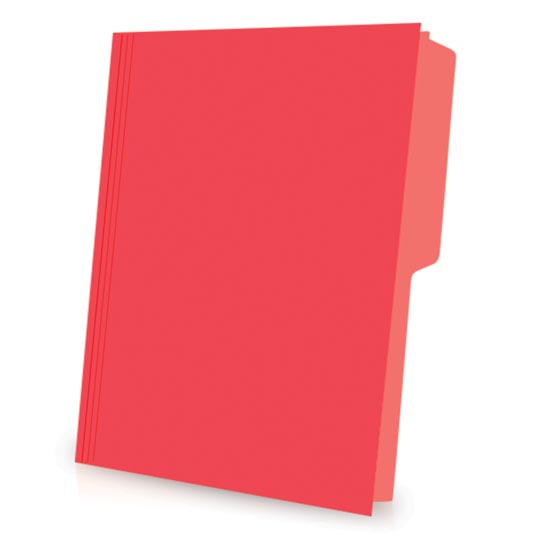 Folder De Color Pendaflex Carta Color Rojo Ceja 1/2 Caja Con 25 Pzas